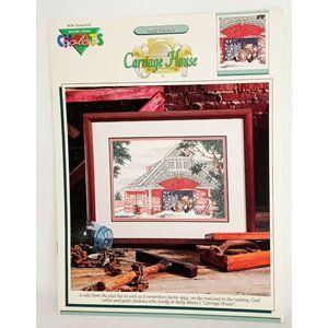 Carriage House Cross Stitch Leaflet Book Color Charts 20506 1992 Car Garage
